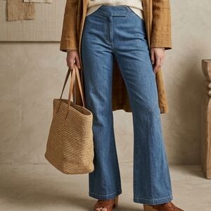 Tristan & Isolde 100% Cotton Flare Jeans Boho Indie High Rise Size 10